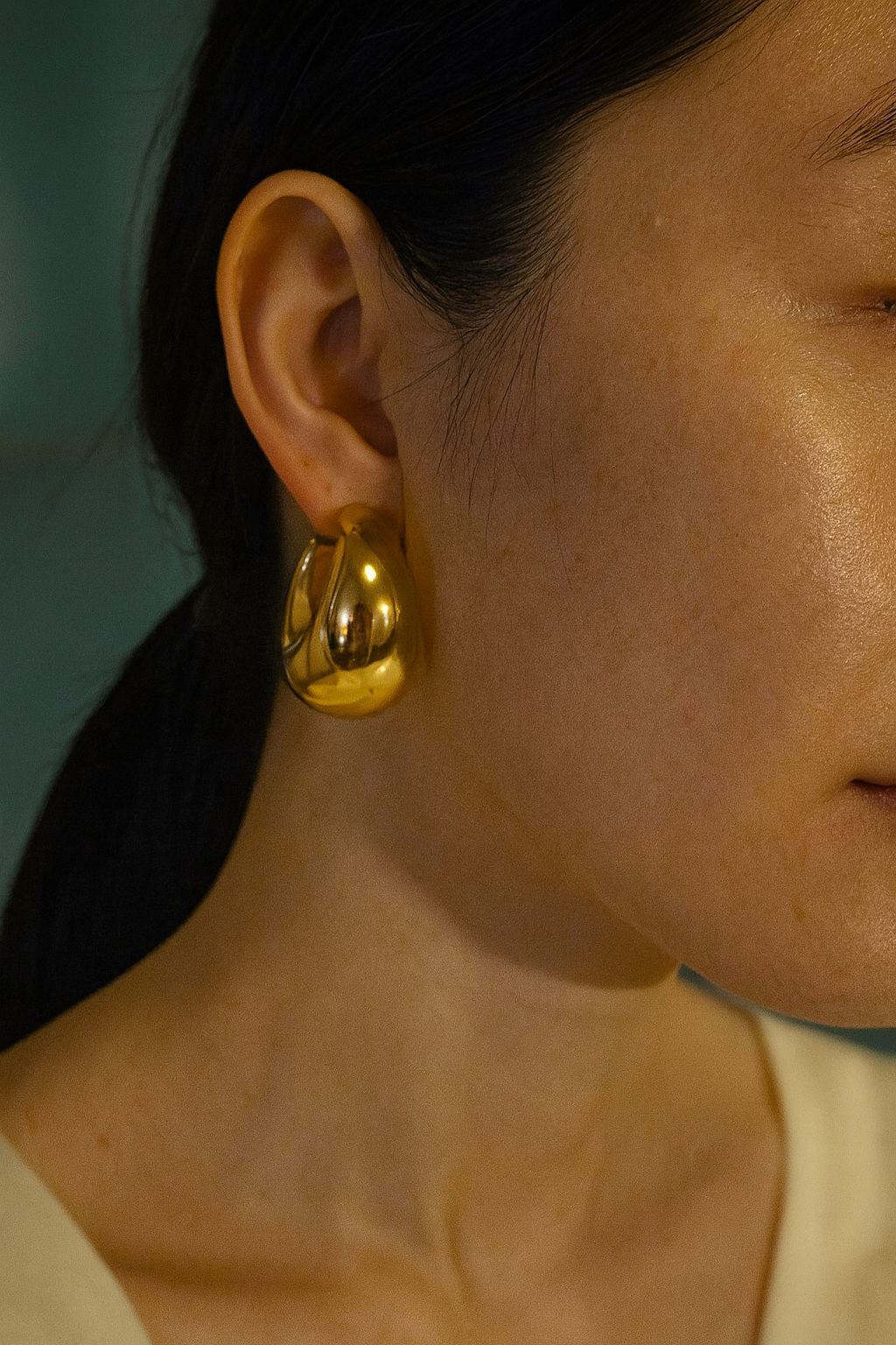 Golden Glow Hoops