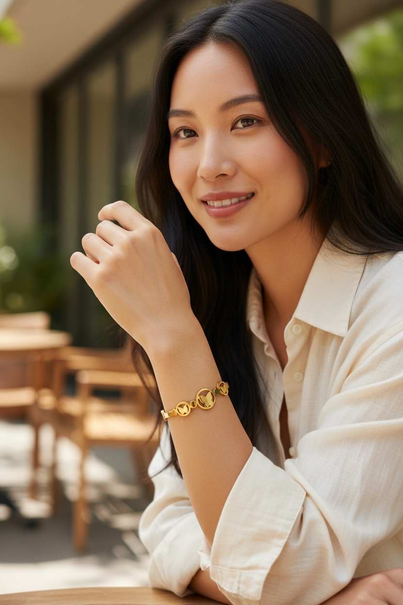 Butterfly Elegance Gold Bracelet