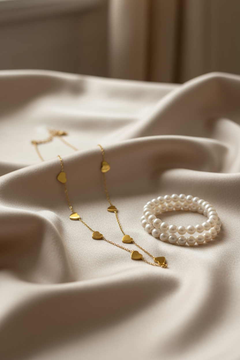 Gold-Plated Heart Charm Bracelet
