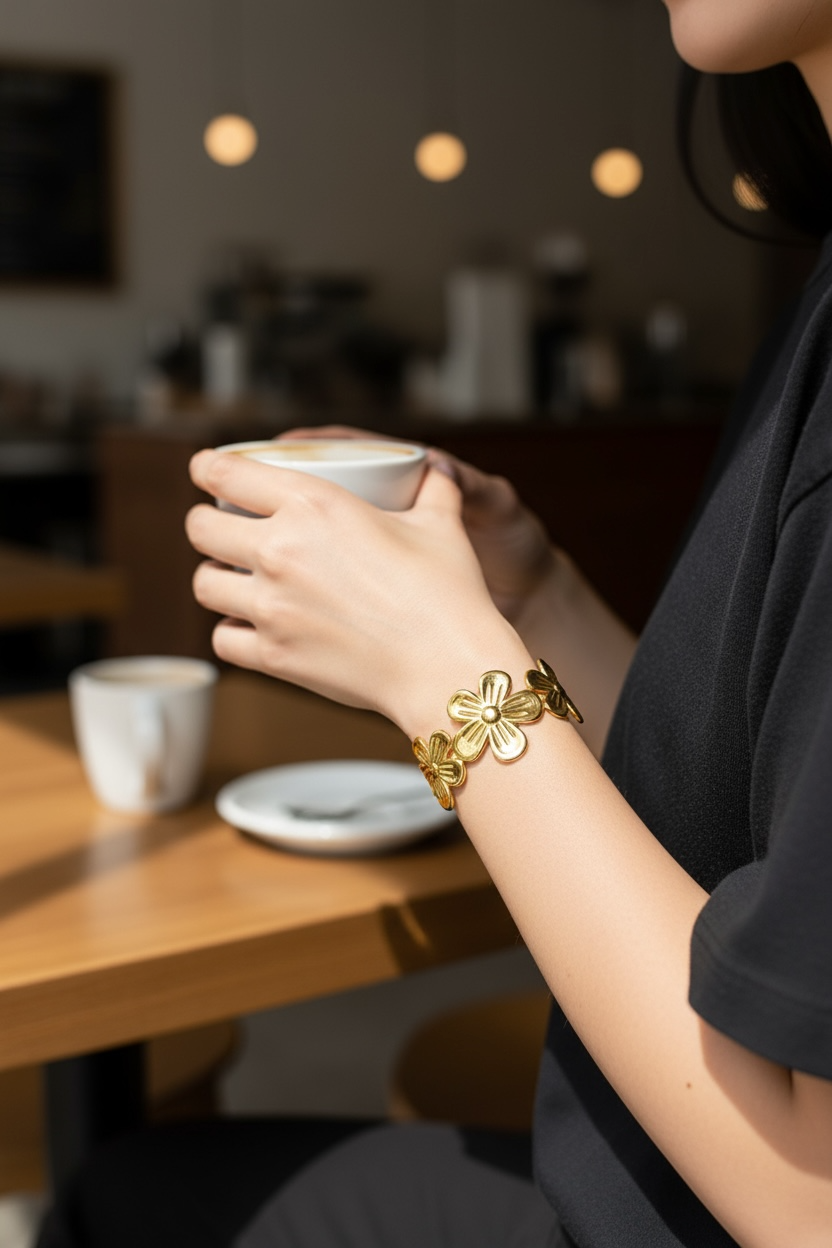 Golden Bloom Adjustable Bracelet
