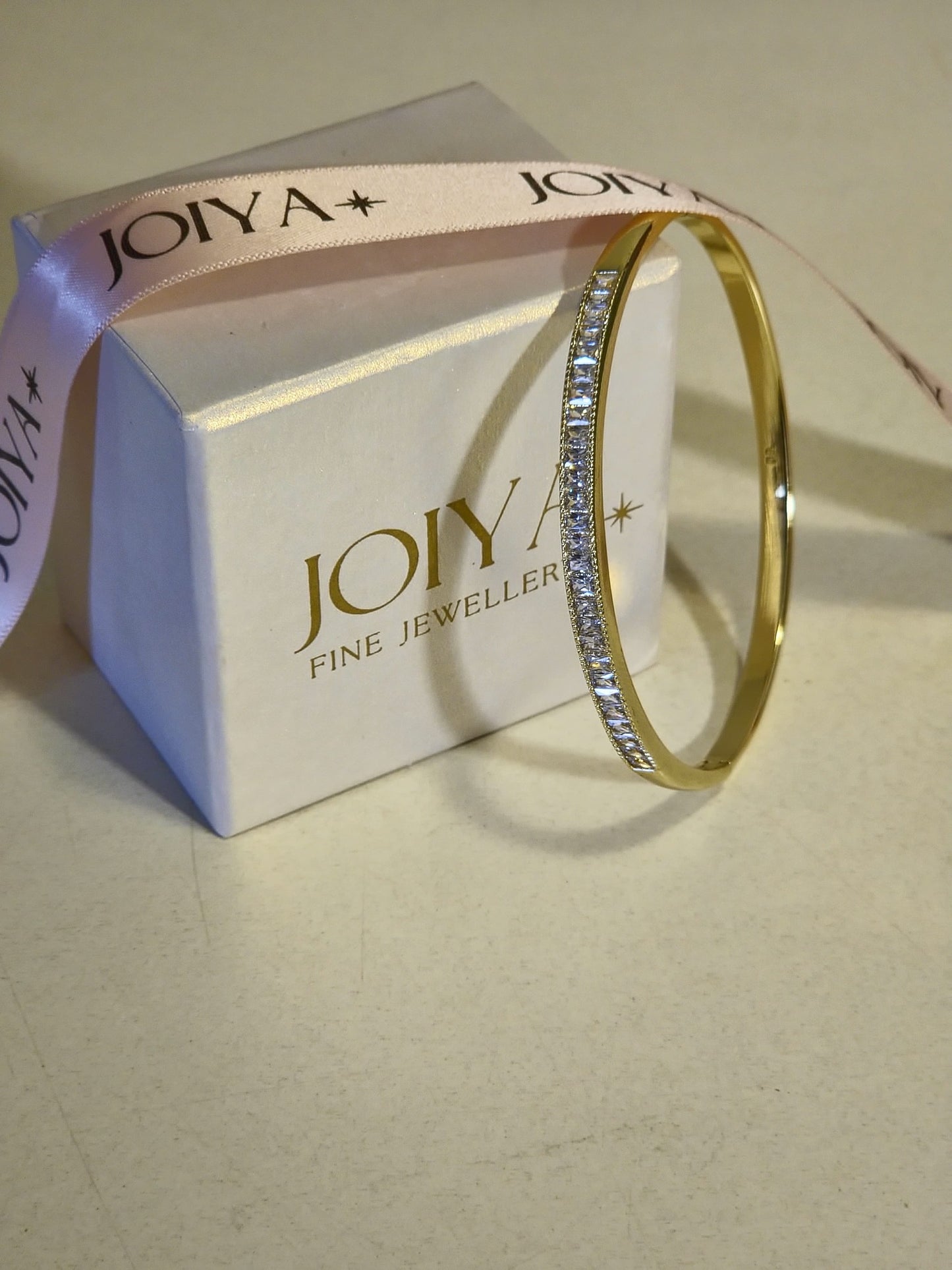 Lumière Baguette Bangle – 18K Gold Plated