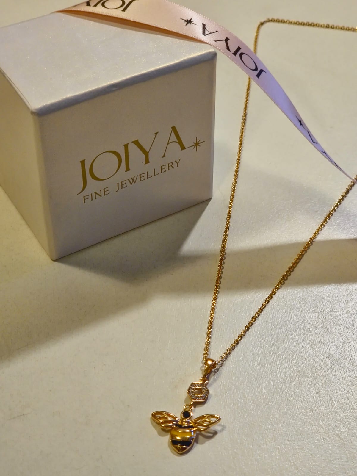 Golden Bee Pendant Necklace