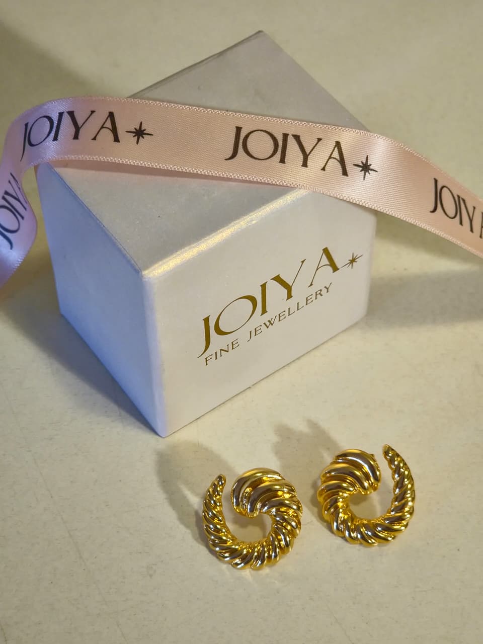 Golden Swirl Hoops