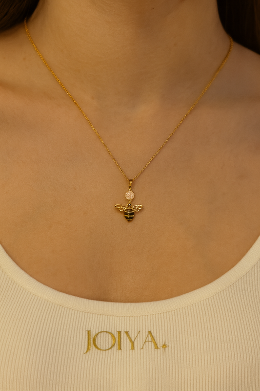Golden Bee Pendant Necklace