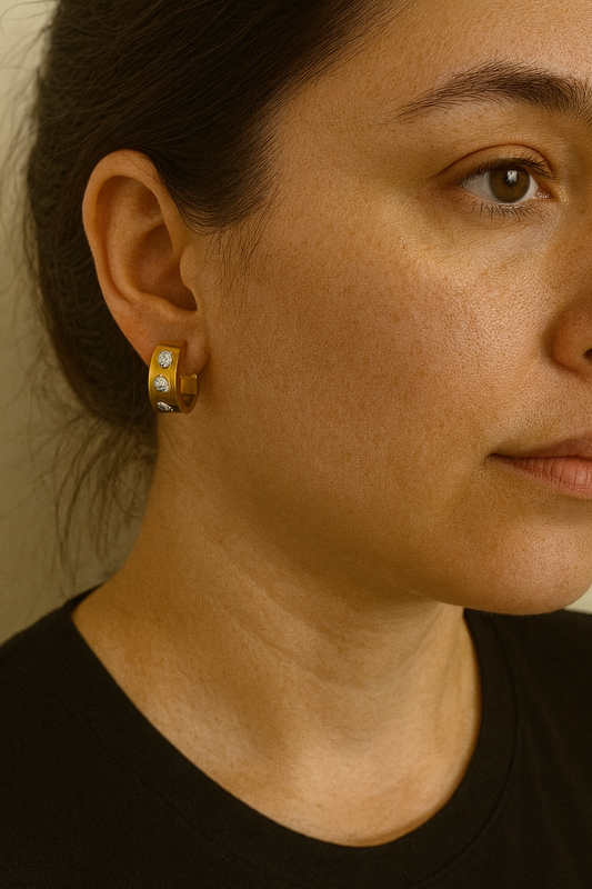 Luna Speckle Hoop Earrings