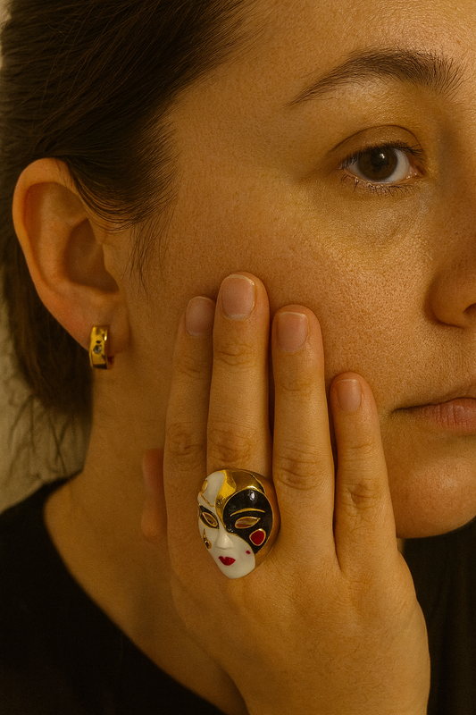 Masquerade Ring – 18K Gold Plated, Hypoallergenic, Waterproof