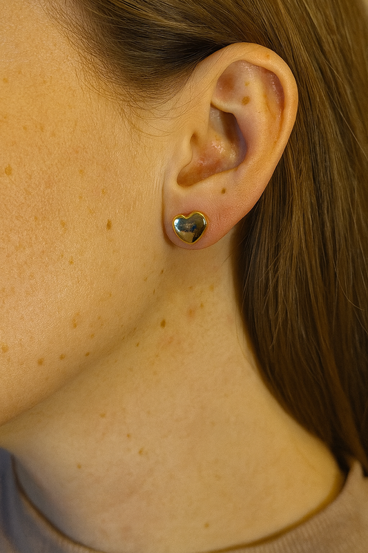 Golden Heart Studs