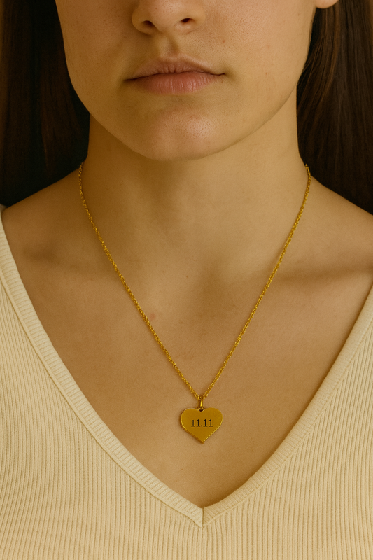 11:11 Heart Affirmation Necklace