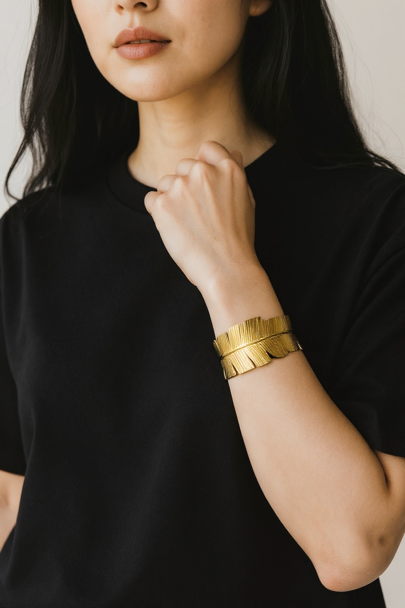 Aurelia Leaf Cuff bracelet