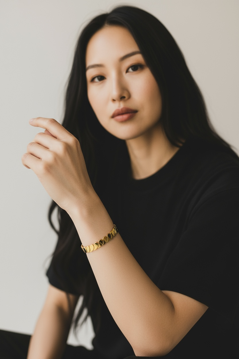 Elegant Leaf Pattern Bracelet