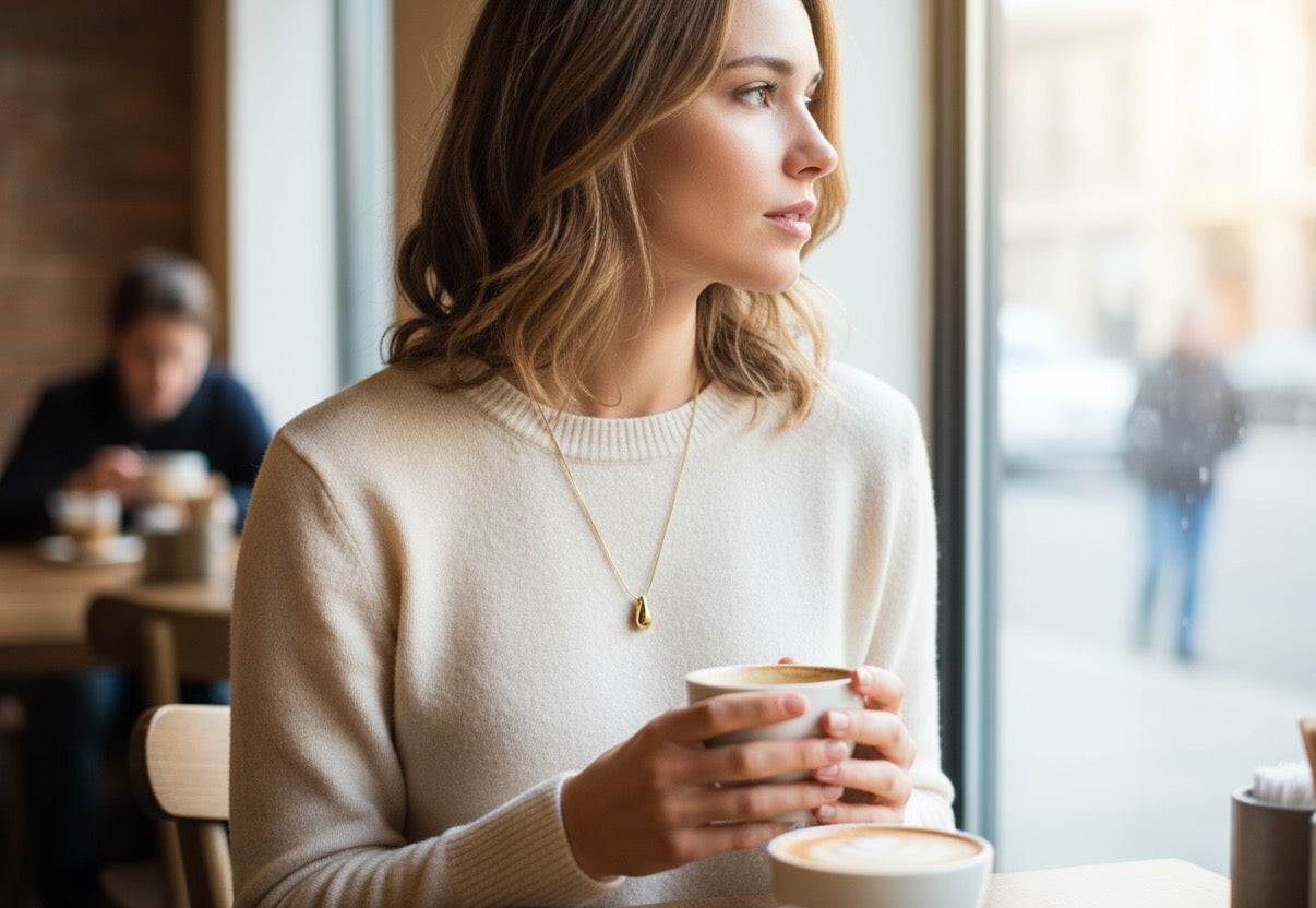 Teardrop Charm Necklace