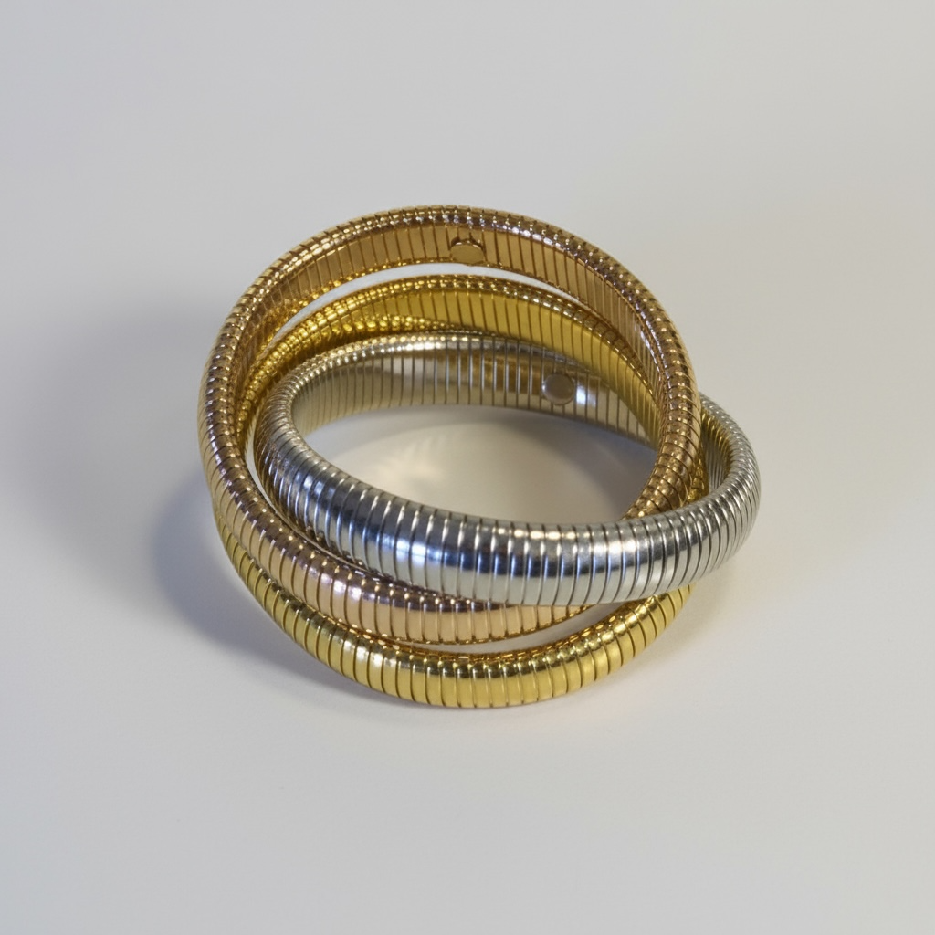 TriLuxe Serpentine Coil Bangle Set
