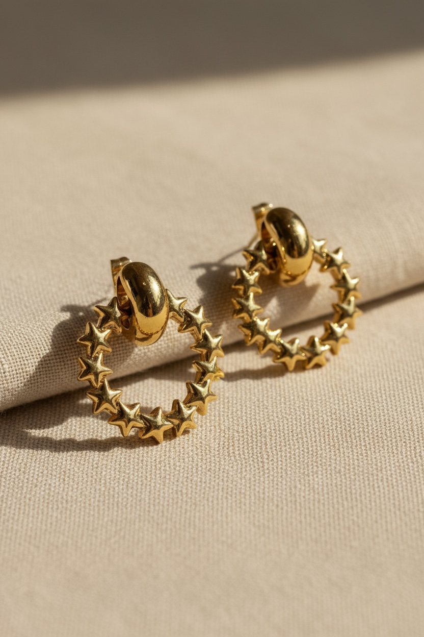 Celestial Star Hoop Earring