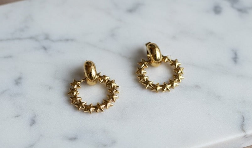 Celestial Star Hoop Earring