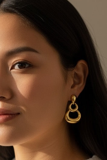 Bold Luxe Teardrop Loop Earrings