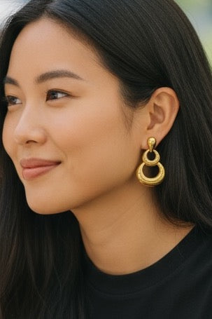 Bold Luxe Teardrop Loop Earrings