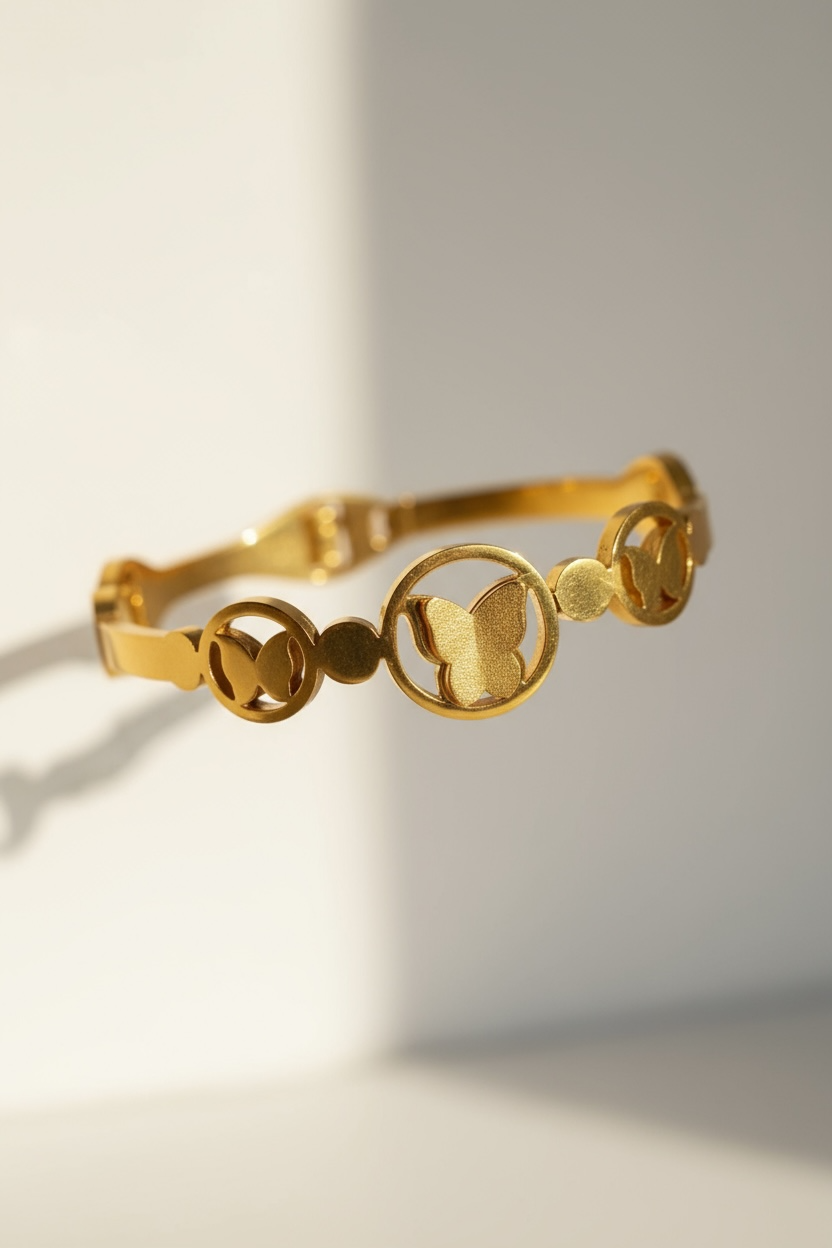 Butterfly Elegance Gold Bracelet