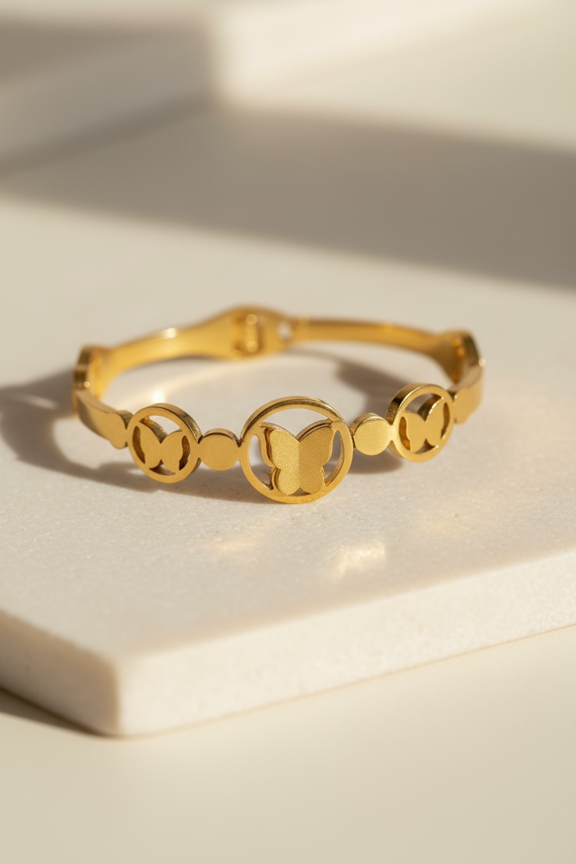 Butterfly Elegance Gold Bracelet