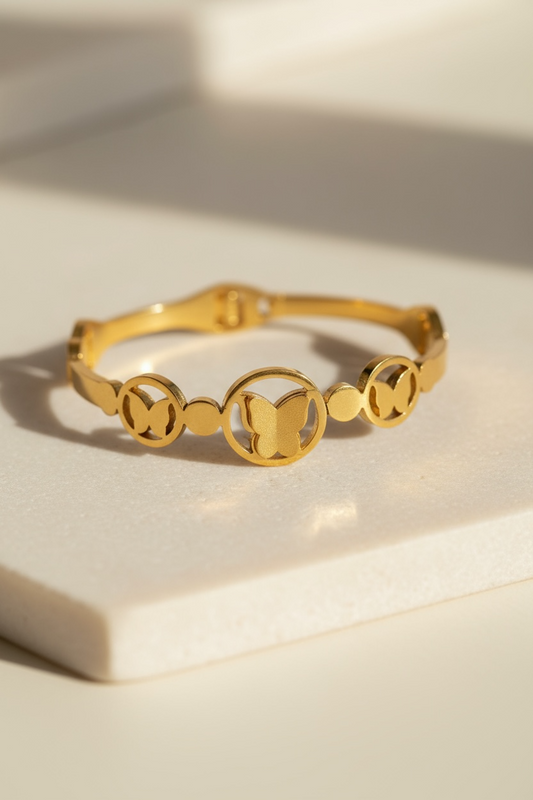 Butterfly Elegance Gold Bracelet