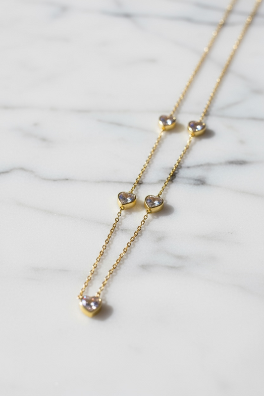 Heart Charm Gold Necklace