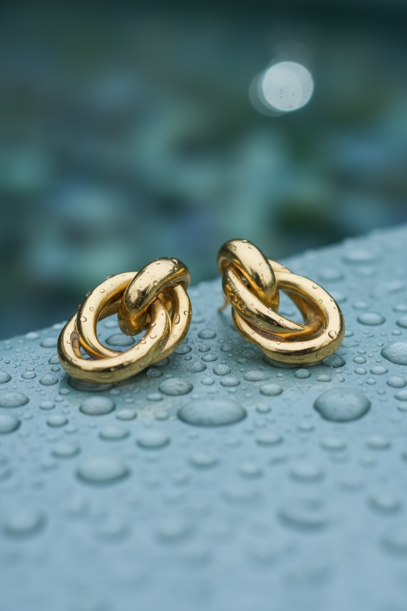 Golden Bold Loop Earrings