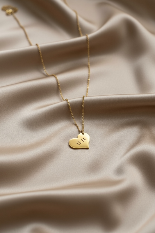 11:11 Heart Pendant Necklace