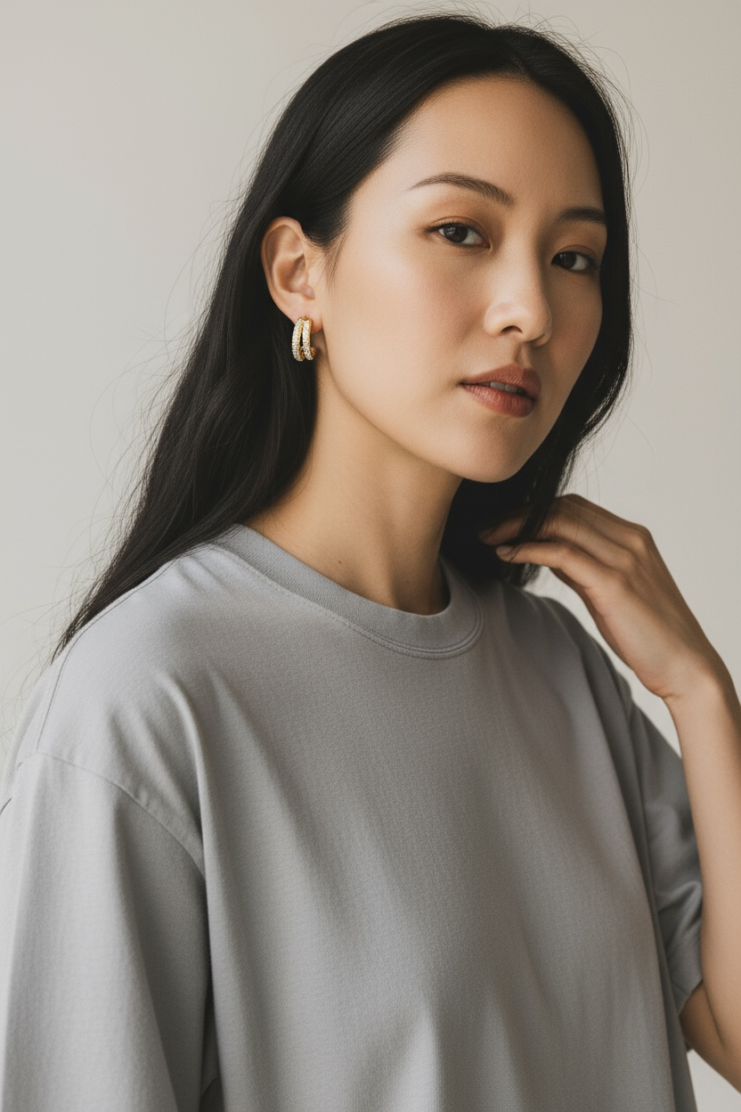 Elegant Gold Twist Hoop Earrings