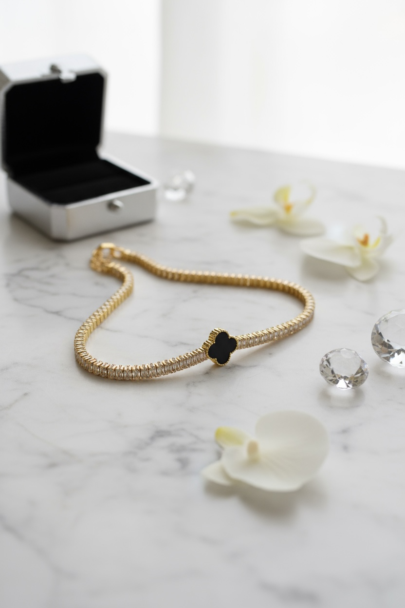 Elegant Clover Charm Gold Bracelet