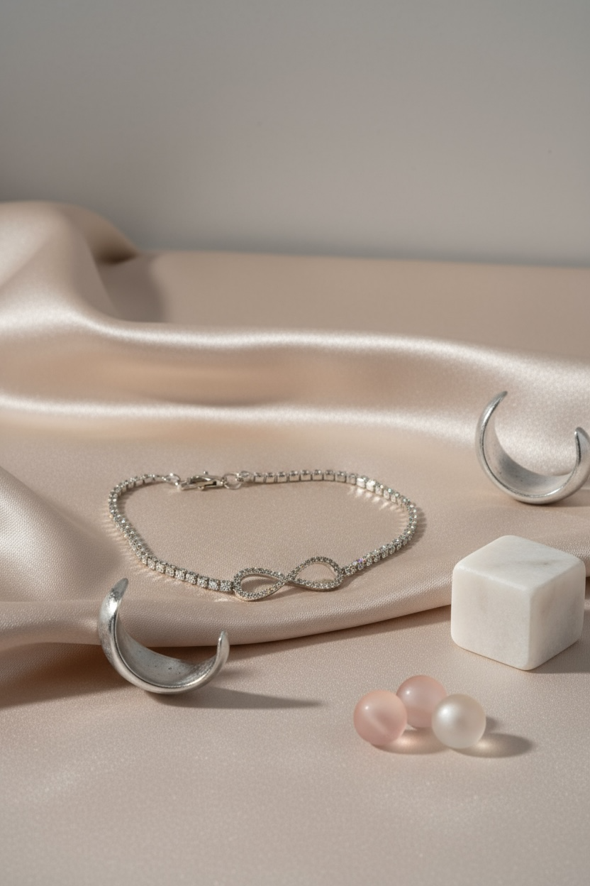 Infinity silver Sparkle Bracelet