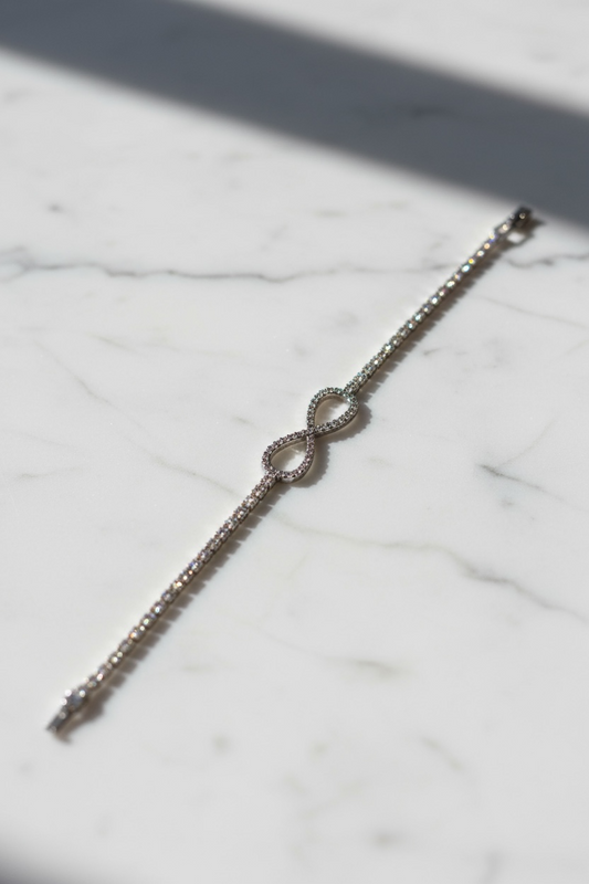 Infinity silver Sparkle Bracelet