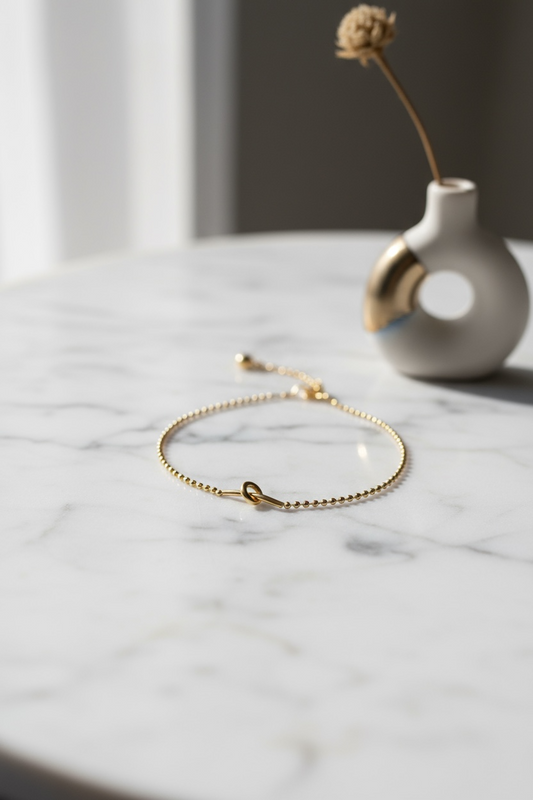 Golden Knot Beaded Bracelet