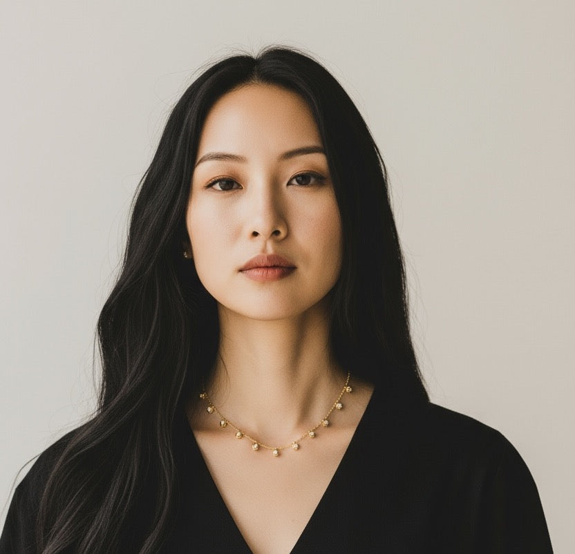 Gold Droplet Charm Necklace