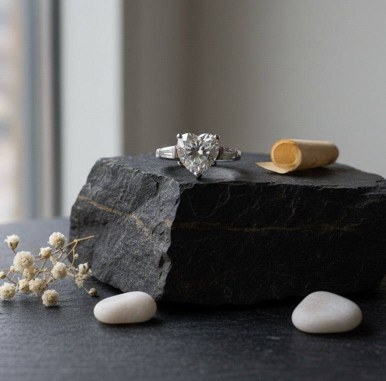 Heart Solitaire Ring