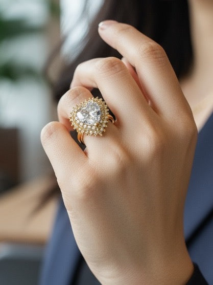 Luxury Heart-Cut Statement Rin