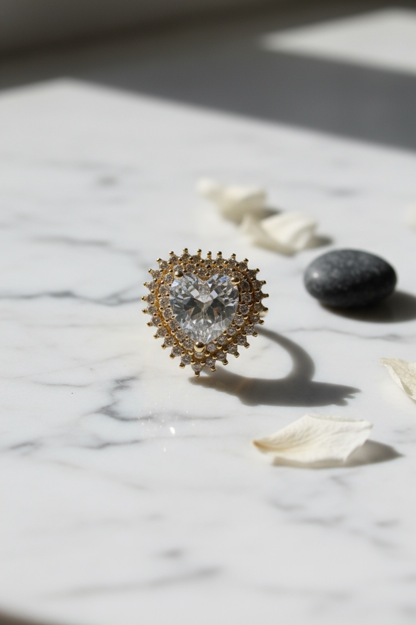 Luxury Heart-Cut Statement Rin