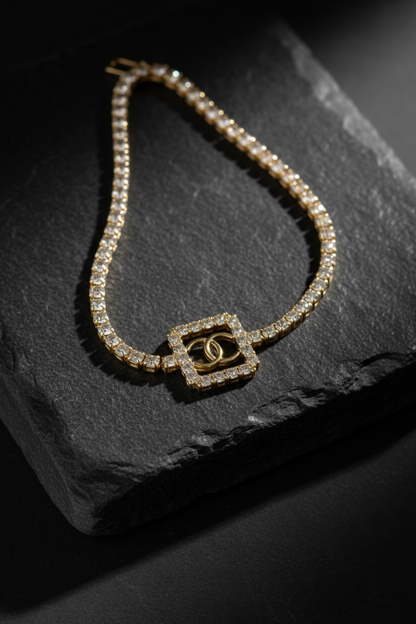 Elegant Infinity Charm Diamond Tennis Bracelet