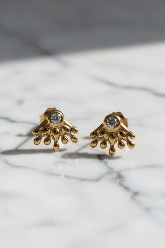 Golden Bloom Stud Earrings