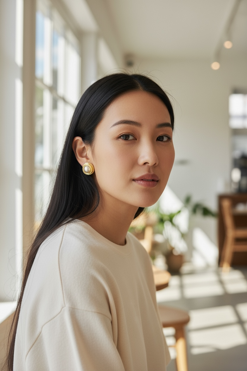 Classic Pearl Stud Earrings