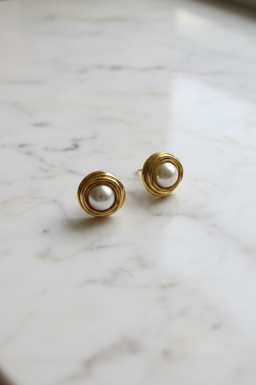 Classic Pearl Stud Earrings
