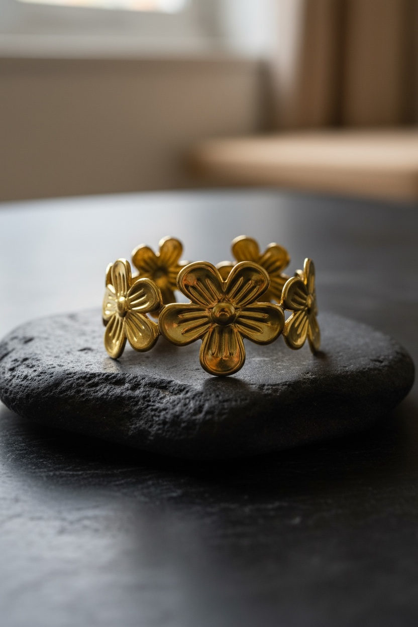 Golden Bloom Adjustable Bracelet