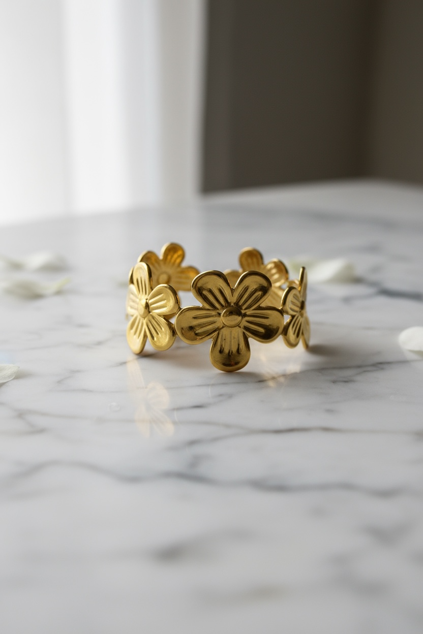 Golden Bloom Adjustable Bracelet