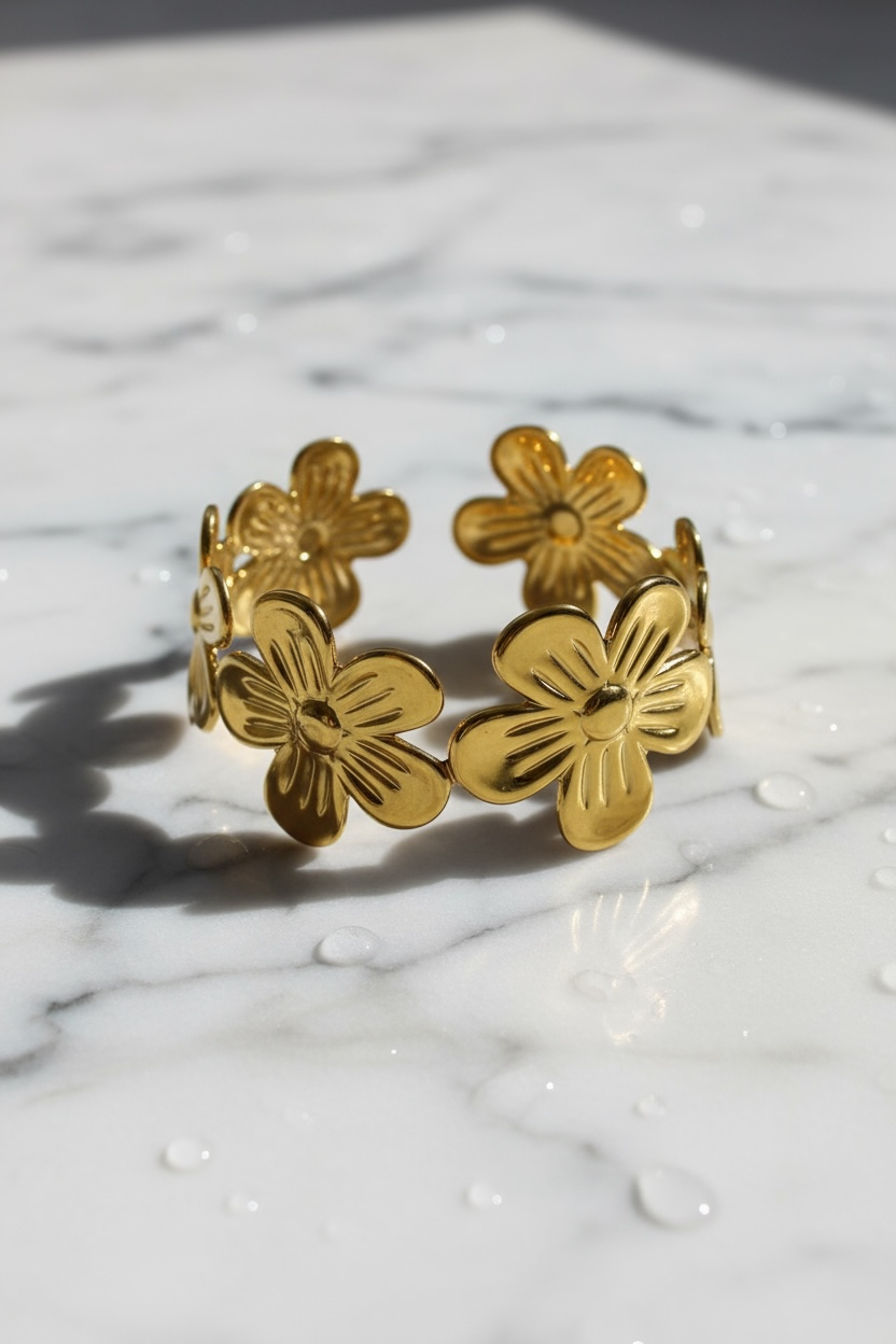 Golden Bloom Adjustable Bracelet