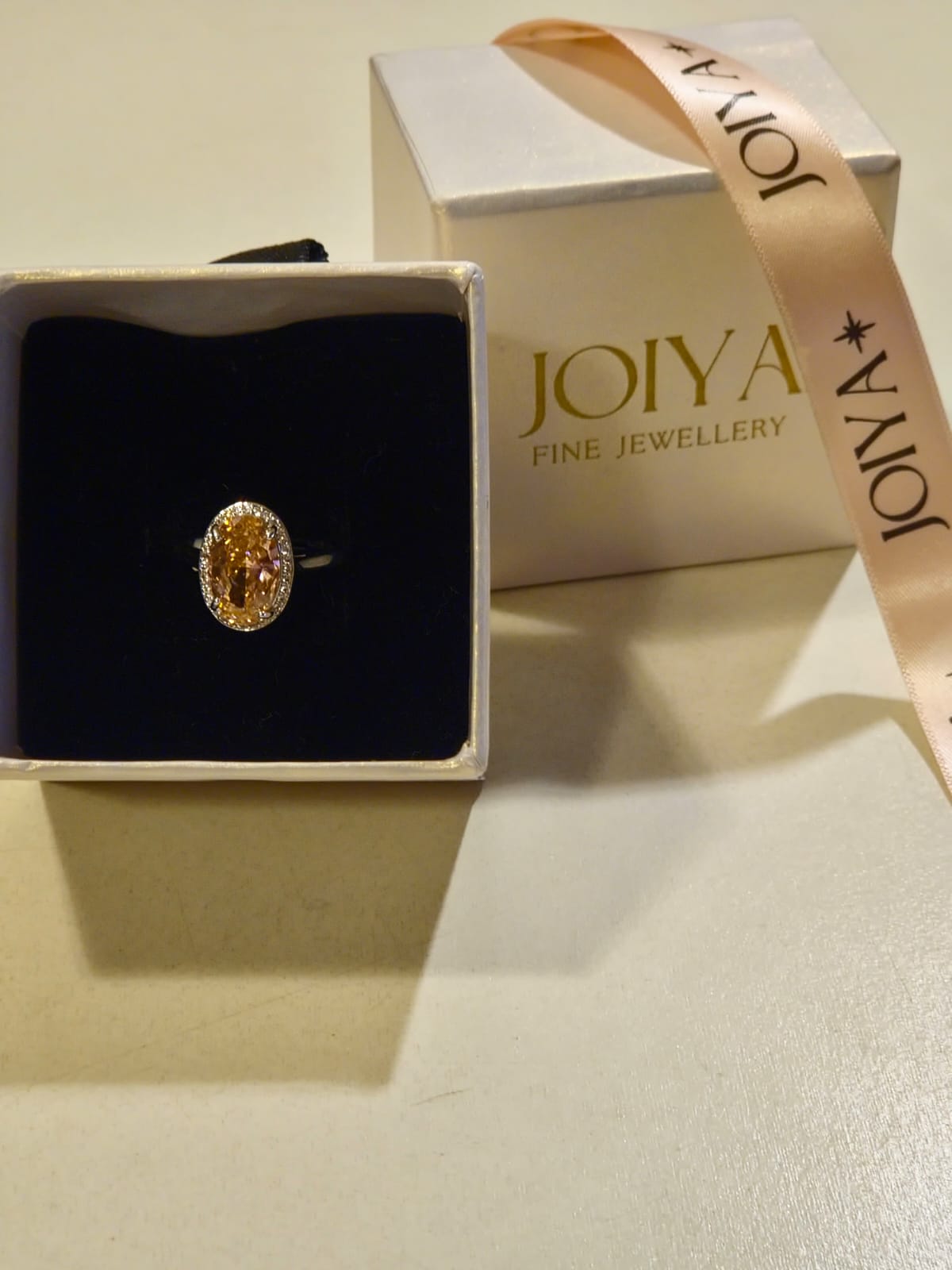 Golden Halo Citrine Ring