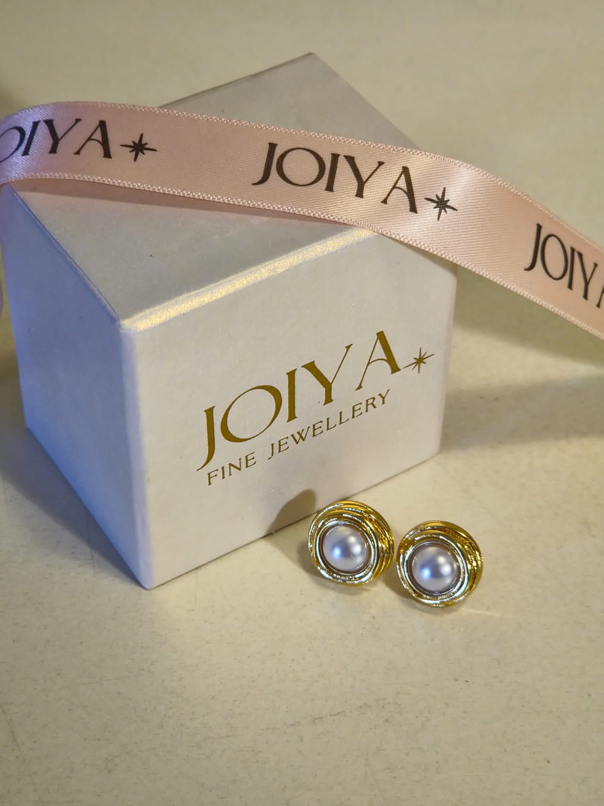 Golden Pearl Studs